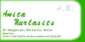 anita murlasits business card